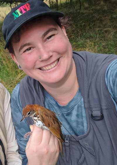 Lindsay w Wood thrush